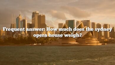 Frequent answer: How much does the sydney opera house weigh?