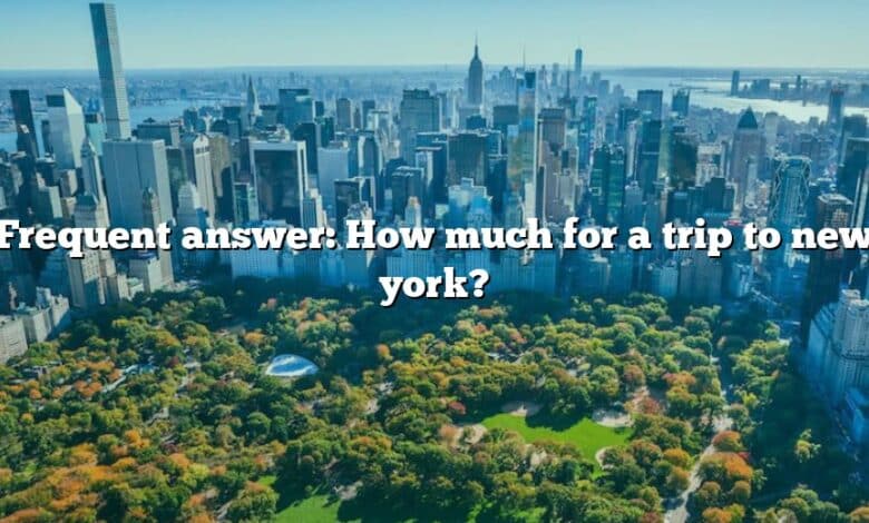 Frequent answer: How much for a trip to new york?