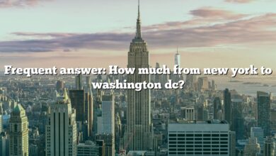 Frequent answer: How much from new york to washington dc?