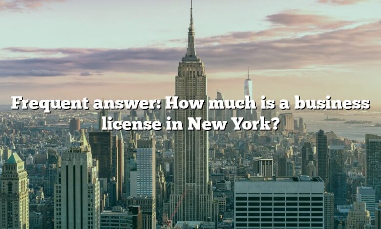 Frequent answer: How much is a business license in New York?