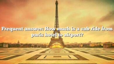 Frequent answer: How much is a cab ride from paris hotel to airport?