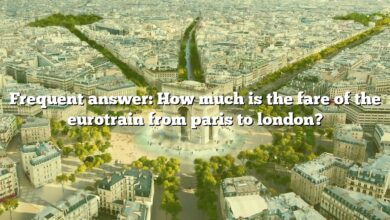 Frequent answer: How much is the fare of the eurotrain from paris to london?