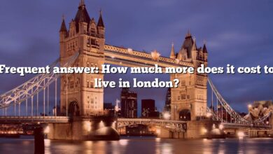 Frequent answer: How much more does it cost to live in london?