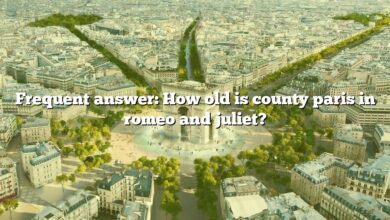 Frequent answer: How old is county paris in romeo and juliet?