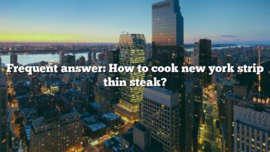 Frequent answer: How to cook new york strip thin steak?