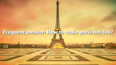 Frequent answer: How to drain paris hot tub?
