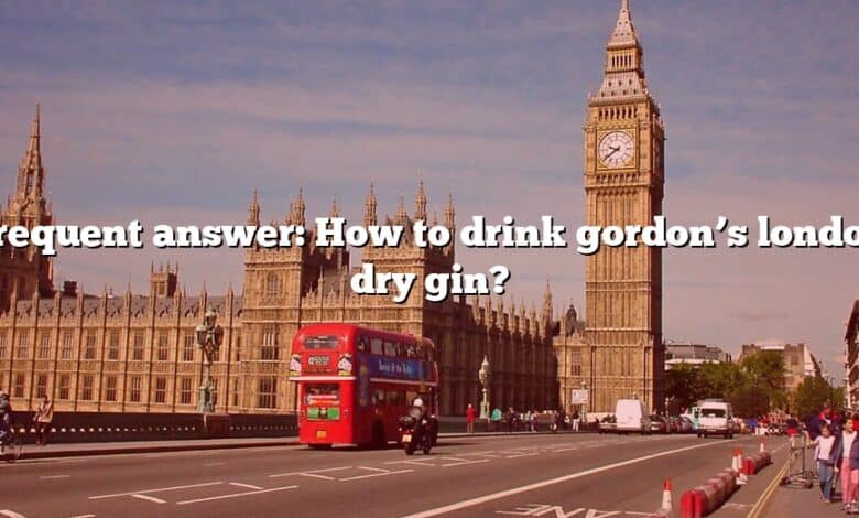 Frequent answer: How to drink gordon’s london dry gin?