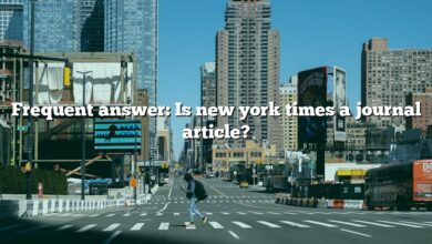 Frequent answer: Is new york times a journal article?