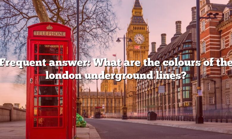 Frequent answer: What are the colours of the london underground lines?