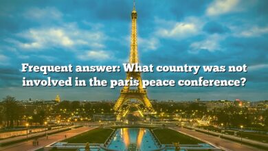 Frequent answer: What country was not involved in the paris peace conference?