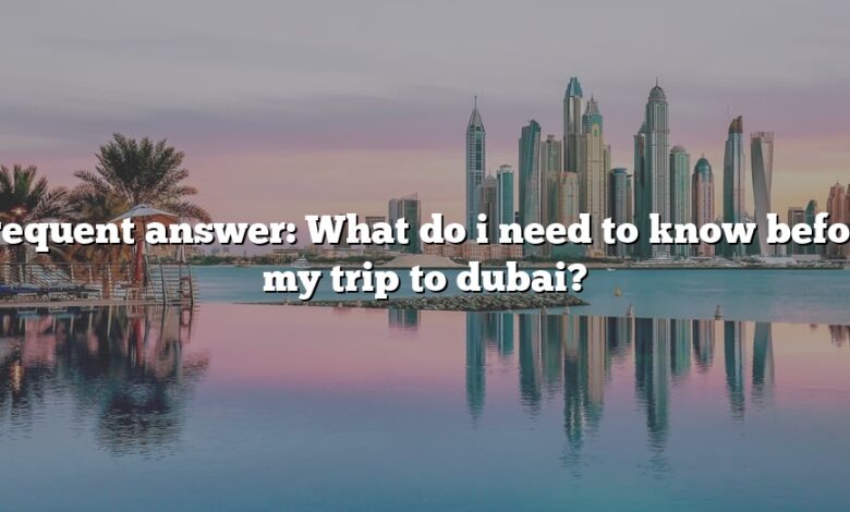 Frequent answer: What do i need to know before my trip to dubai?