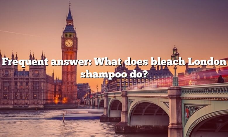 Frequent answer: What does bleach London shampoo do?