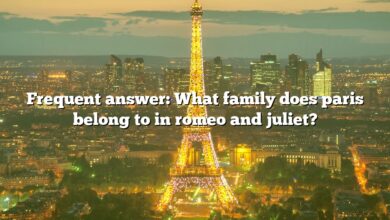 Frequent answer: What family does paris belong to in romeo and juliet?