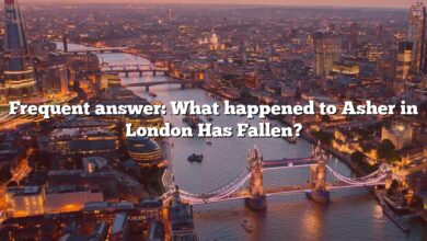 Frequent answer: What happened to Asher in London Has Fallen?