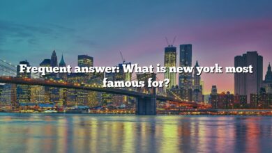 Frequent answer: What is new york most famous for?