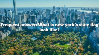Frequent answer: What is new york’s state flag look like?