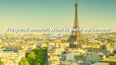 Frequent answer: What is paris agreement india?
