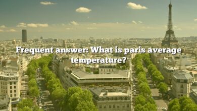 Frequent answer: What is paris average temperature?