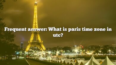 Frequent answer: What is paris time zone in utc?