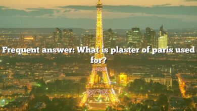 Frequent answer: What is plaster of paris used for?