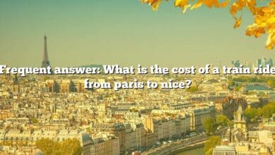 Frequent answer: What is the cost of a train ride from paris to nice?
