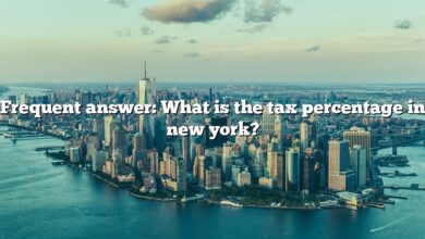 Frequent answer: What is the tax percentage in new york?