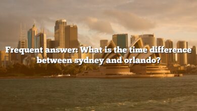 Frequent answer: What is the time difference between sydney and orlando?
