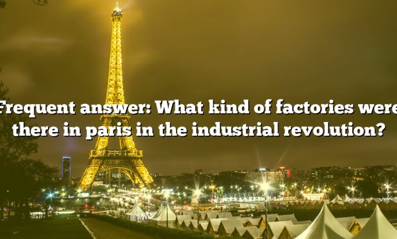 Frequent answer: What kind of factories were there in paris in the industrial revolution?