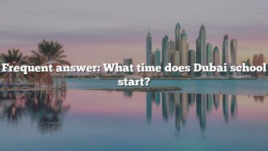 Frequent answer: What time does Dubai school start?