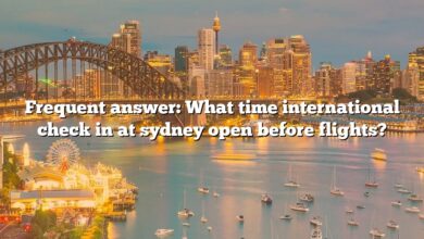 Frequent answer: What time international check in at sydney open before flights?