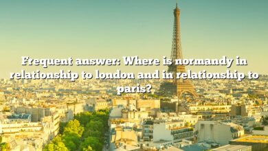 Frequent answer: Where is normandy in relationship to london and in relationship to paris?