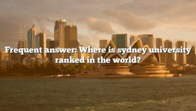 Frequent answer: Where is sydney university ranked in the world?