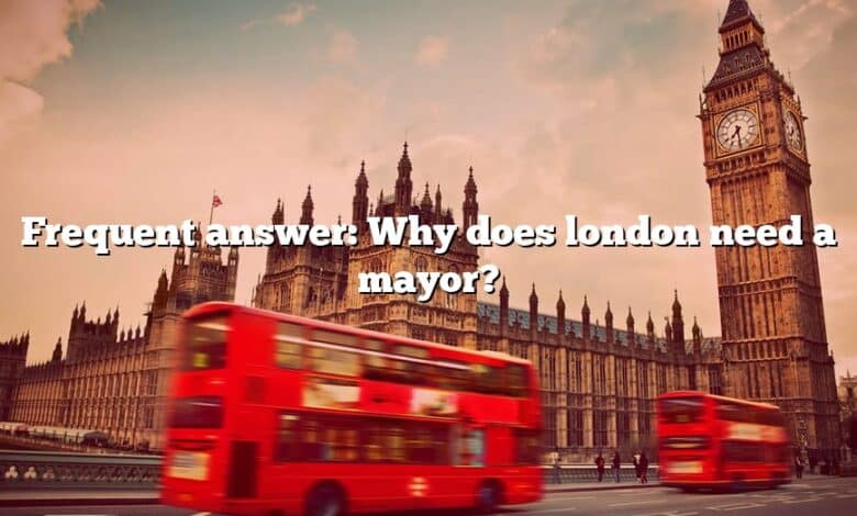 Frequent answer: Why does london need a mayor?