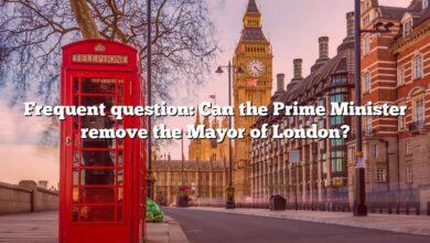 Frequent question: Can the Prime Minister remove the Mayor of London?