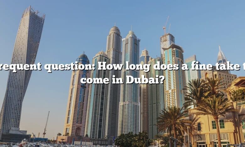 Frequent question: How long does a fine take to come in Dubai?