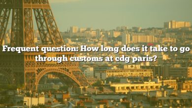 Frequent question: How long does it take to go through customs at cdg paris?