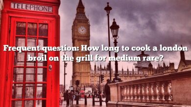 Frequent question: How long to cook a london broil on the grill for medium rare?