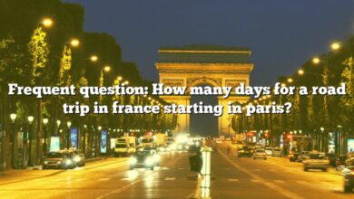 Frequent question: How many days for a road trip in france starting in paris?