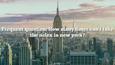 Frequent question: How many times can i take the nclex in new york?