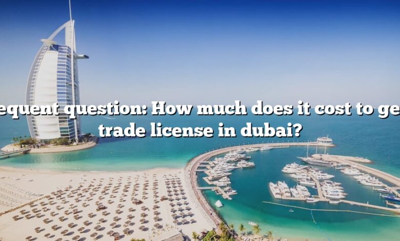 Frequent question: How much does it cost to get a trade license in dubai?