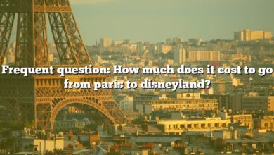 Frequent question: How much does it cost to go from paris to disneyland?