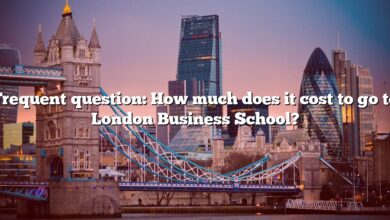 Frequent question: How much does it cost to go to London Business School?