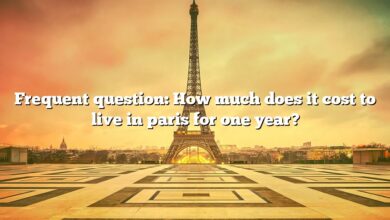 Frequent question: How much does it cost to live in paris for one year?