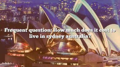 Frequent question: How much does it cost to live in sydney australia?