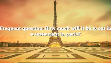 Frequent question: How much will it be to eat in a restaurant in paris?