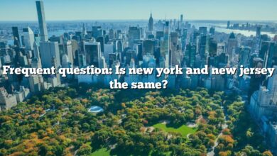 Frequent question: Is new york and new jersey the same?