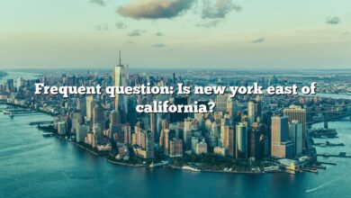 Frequent question: Is new york east of california?