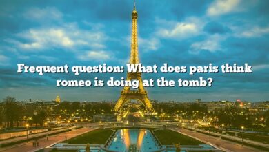 Frequent question: What does paris think romeo is doing at the tomb?