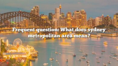 Frequent question: What does sydney metropolitan area mean?