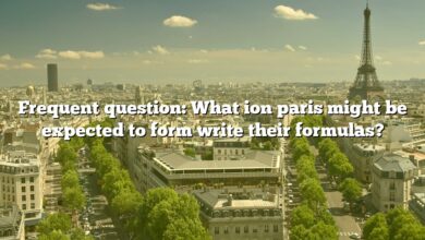 Frequent question: What ion paris might be expected to form write their formulas?